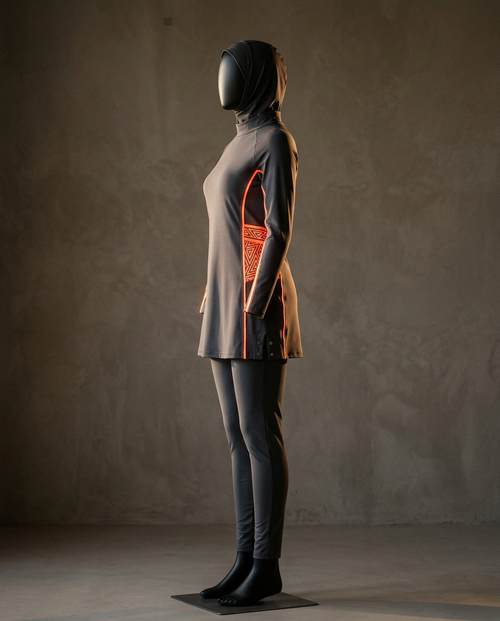 Beach & Resort Burkini Set CAD Blueprint