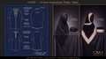 Al-Noor campaign concept: thobe and bisht blueprint beside daytime and illuminated hijab and kufi illustrations. Materials, UV and reflective safety claims are unverified.
