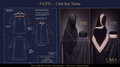 Cheb Boy Thobe campaign concept: youth garment blueprint beside illustrative day/night hijab and kufi views. Materials, reflective effects and safety labels are unverified.